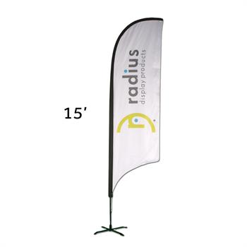 HWFFLI1KIT - Large Indoor Feather Flag Kit, w/Graphic, 1-Sided