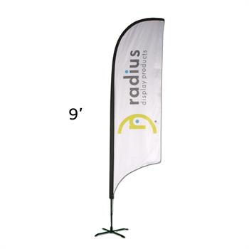 HWFFSI1KIT - Small Indoor Feather Flag Kit, w/Graphic, 1-Sided
