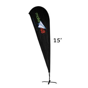 HWFTLI1KIT - Large Indoor Teardrop Flag Kit, w/Graphic, 1-Sided