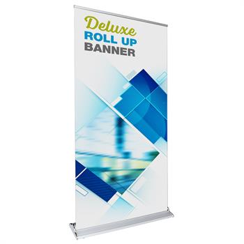 HWRBSD36SLKIT - Retractable Banner Stand, Deluxe, 36"x70.5-93.5"H, w/Bag & Graphic