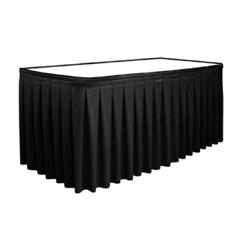 SKLY130XX-O2 - 19"-30"H Royal Box Pleat Skirting Luster ($/Ft-w/Omni II™ Clips)