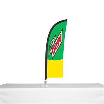 RPCFFT2KIT - Tabletop Flag, Feather Style, 5.51"x17.72"H, Double-Sided Kit (Graphic & Stand)