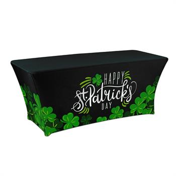 RPCSOY6FSSH15 - Preprinted Holiday SuperStretch Cover 6' - Black "Clover"