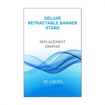 RPQRBSD36 - Graphic for Retractable Banner Stand, Deluxe, 36"x70.5-93.5"H (Graphic only, no Hardware)