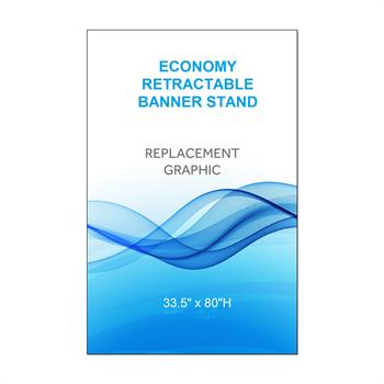 RPQRBSE33 - Graphic for Retractable Banner Stand, Economy, 33.46"x80.3"H *Graphic only, no Hardware)