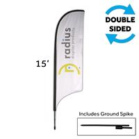 Large Outdoor Feather Flag Kit, w/Graphic, 2-Sided