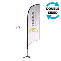 Medium Indoor Feather Flag Kit, w/Graphic, 2-Sided