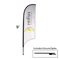 HWFFSO1KIT - Small Outdoor Feather Flag Kit, w/Graphic, 1-Sided