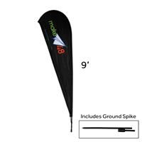 HWFTSO1KIT - Small Outdoor Teardrop Flag Kit, w/Graphic, 1-Sided