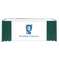 13'x29"H Maxi-Vision Skirting Twill w/40" Printed Banner 2 Color Silk Screen (w/Omni II Clips)