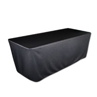 6', Econ, Fitted, 30"H, Satin Table Throw