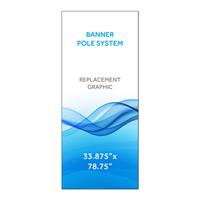 33-7/8"x78.75"H Graphic for Banner Pole System