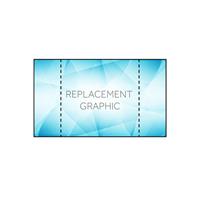 RPQPSCTR1FEC - Counter Front w/ End Caps Graphic for Pop-Up SEG Lightbox 1x1